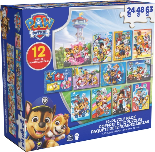 Puzzel PAW PATROL 12-in-1 – grote set kinderpuzzels