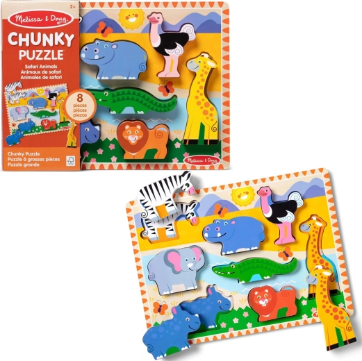 Houten insteekpuzzel safari Melissa & Doug