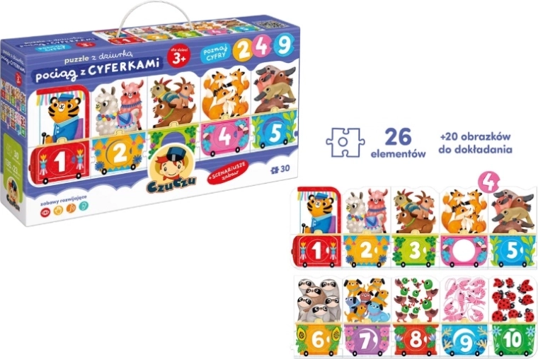 CzuCzu puzzel met gaatje: treintje met cijfers