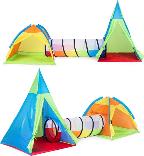 Kinder speelset tent 3-in-1 iglo tipi tunnel IPLAY