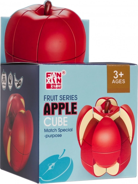 Logische puzzelkubus in de vorm van een appel voor kinderen en volwassenen
