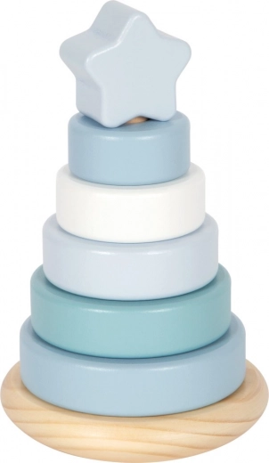 Houten stapeltoren Small Foot blauw