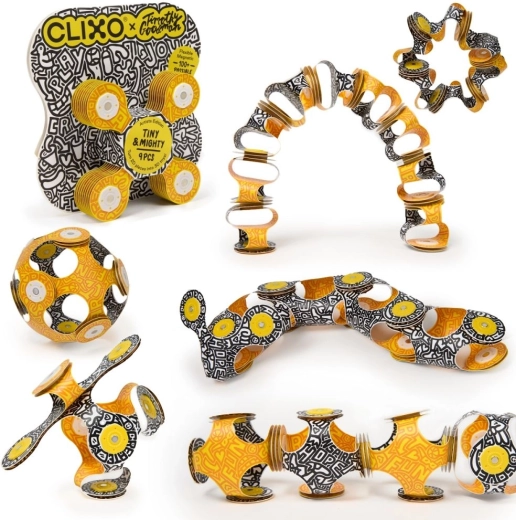 CLIXO Tiny & Mighty Artist Edition Timothy Goodman magnetische bouwset – 9 onderdelen