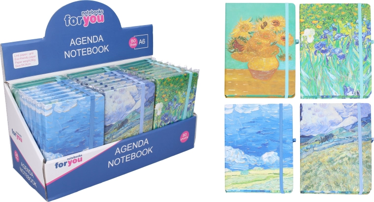Gelijnd notitieboekje 9 × 14 cm met motieven - 1 stuk