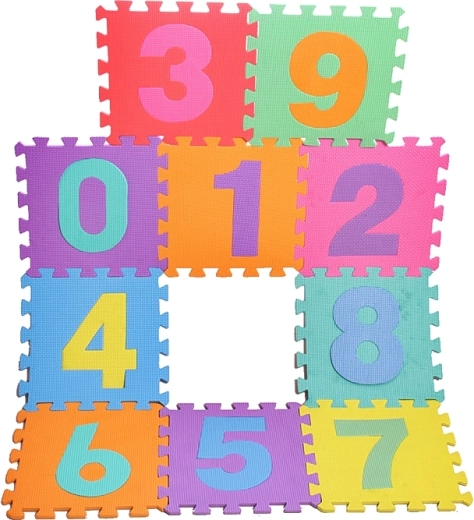 Schuimvloer-puzzel met cijfers, 10 stuks, 29 × 29 cm