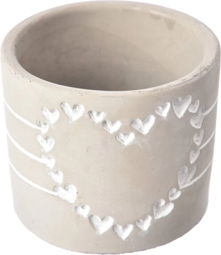 Betonnen bloempot hart grijs