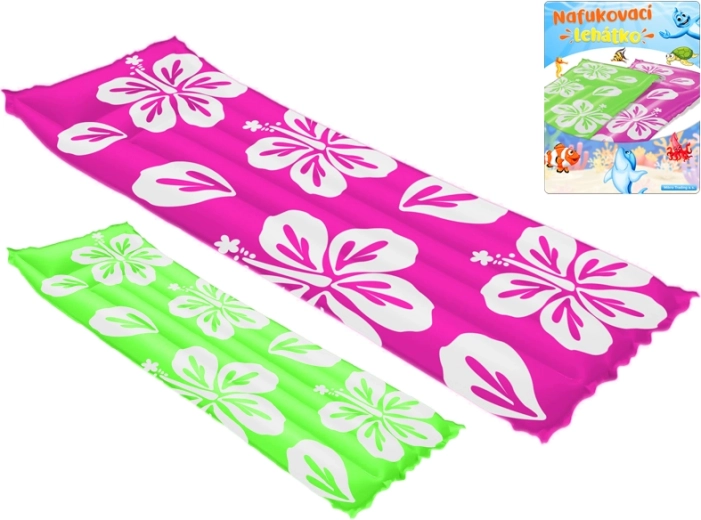 Opblaasbaar ligbed met bloemen 183 × 69 cm - 1 stuk