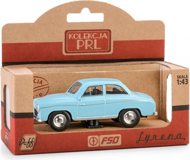 Rijdend model PRL Syrena 104 – blauw 1:43 die-cast