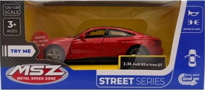 Model Audi RS e-tron GT met licht en geluid, rood
