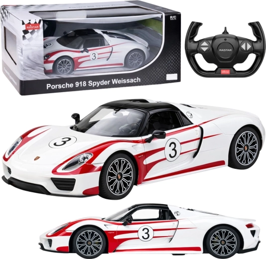 RC auto Porsche 918 Spyder Weissach 1:14 wit – Rastar