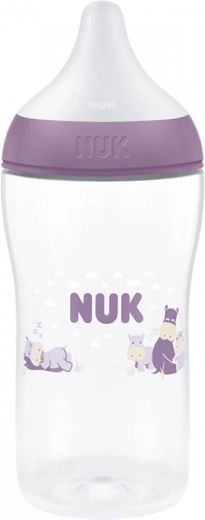 NUK Perfect Match babyfles met temperatuurcontrole hippo 260 ml
