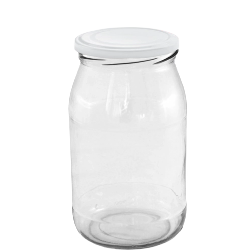 Set van inmaakglazen 900 ml met geëmailleerde deksels 82 mm, 8 stuks