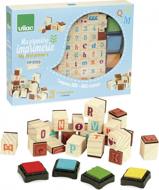 vilac houten stempels alfabet
