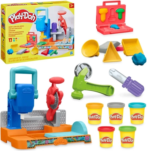 Hasbro Play-Doh kleurrijke werkplaats met boetseerklei en gereedschap