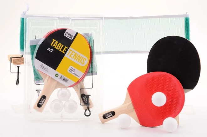 Sports Active tafeltennisset met 3 ballen en net - 1 stuk