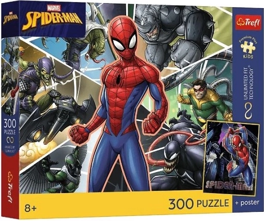 Kinderpuzzel Premium Plus Kids Spider-Man Verborgen held 300 stukjes