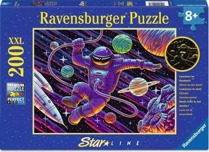 Ravensburger lichtgevende puzzel Ruimte-uitstap XXL 200 stukjes