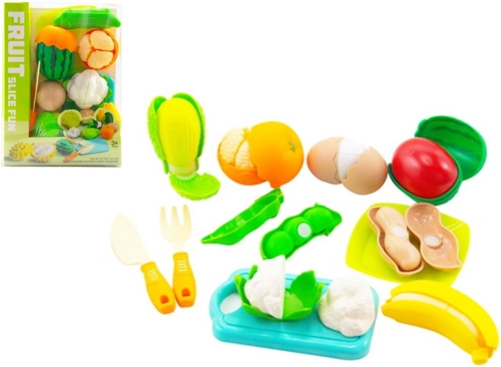 Set fruit en groenten om te snijden voor kinderen