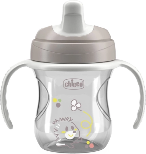 Chicco trainingsbeker met handgrepen, grijs, 6m+