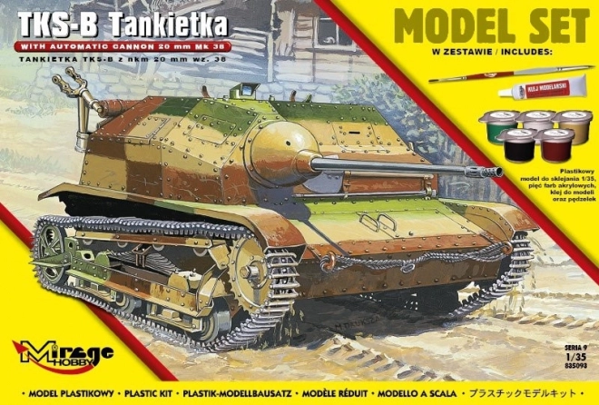 TKS-B Poolse tankette met NKM 20 mm wz. 38 kanon bouwpakket 1:35