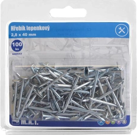 Kartonnen spijkers 40 × 2,8 mm verzinkt (100 stuks)