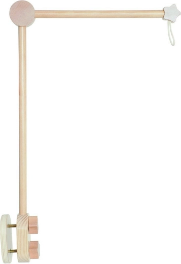 Jabadabado houten houder voor baby mobiel Nature