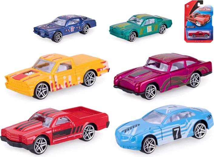 Metalen raceautootje 8 cm met vrijloop