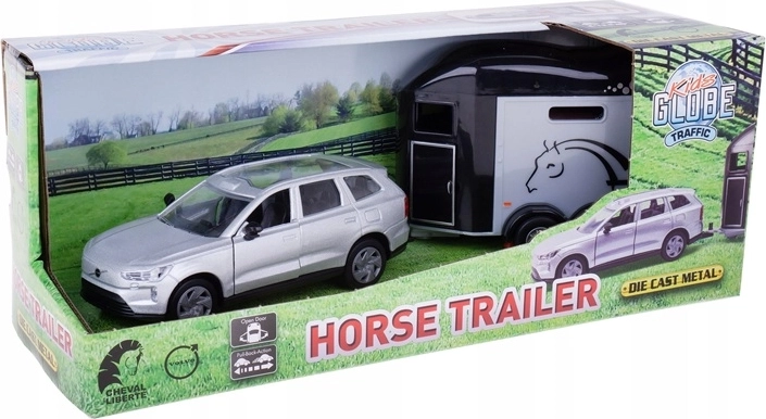 Kids Globe Volvo EX90 met paardentrailer en paard