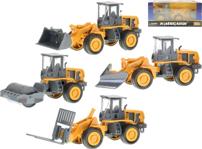 Metalen bouwvoertuig 12–15 cm met freewheel, 4 soorten