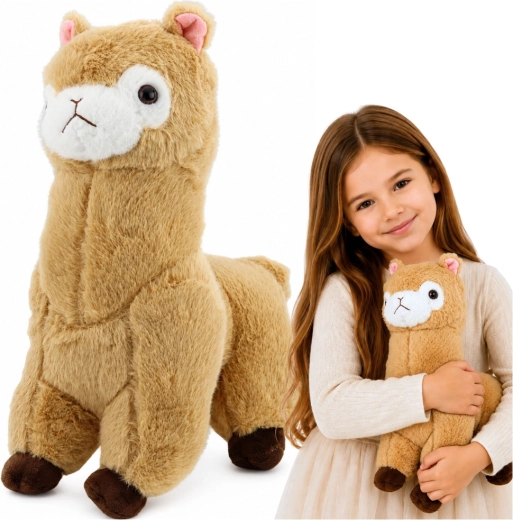 Pluchen alpaca – crèmekleurig 38 cm