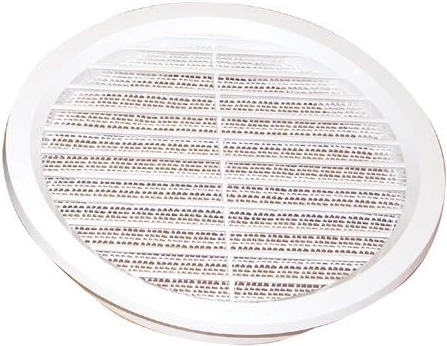 Ventilatierooster met gaas, diameter 125 mm, wit