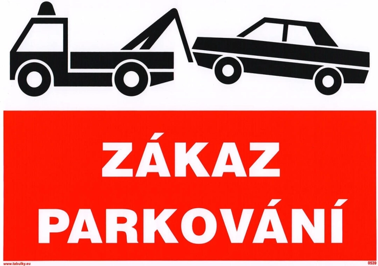 Zelfklevend bord – parkeren verboden A4 (210 × 297 mm)