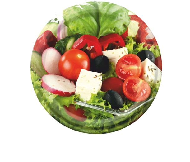 Set van 10 inmaakdeksels 82 mm met groentemotief