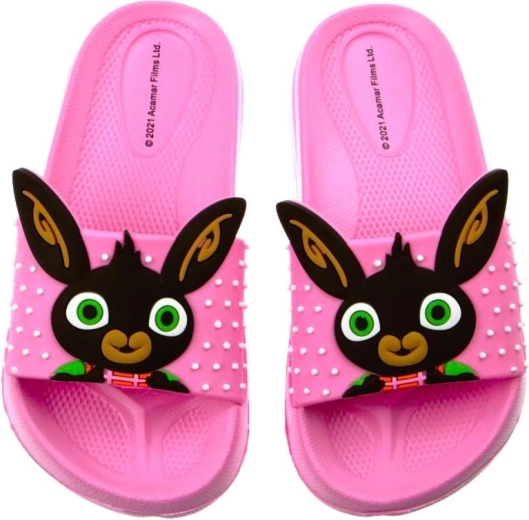 Roze 3D-pantoffels voor kinderen Bing