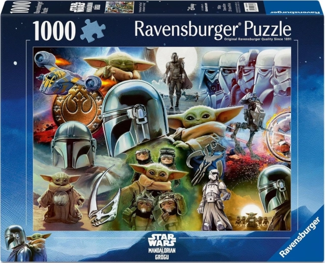 Ravensburger puzzel Star Wars: Mandalorian en Grogu 1000 stukjes