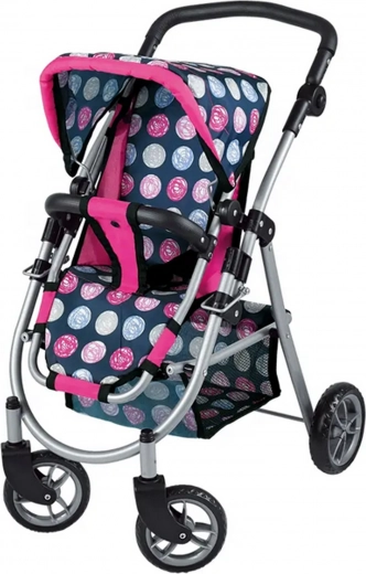 woopie royal poppenwagen met 4 wielen en verstelbare zitting