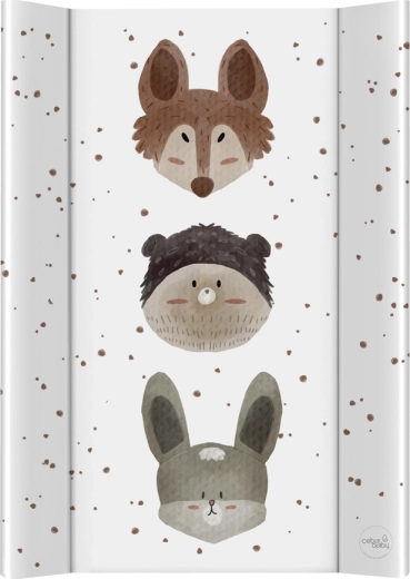 Ceba Baby aankleedkussen met harde plank 50 × 70 cm basic cute animals