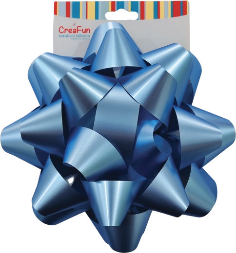 Cadeaustrik blauw 20 cm