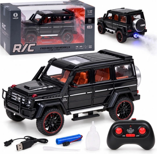 Op afstand bestuurbare Brabus G800-auto met metalen carrosserie, LED-verlichting en rookeffect