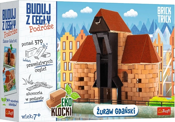 Brick Trick reizen: Żuraw uit Gdańsk – mini model van echte bakstenen