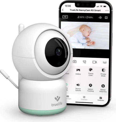 Video-babyfoon TrueLife NannyCam R3 Smart met Full HD en Wi‑Fi