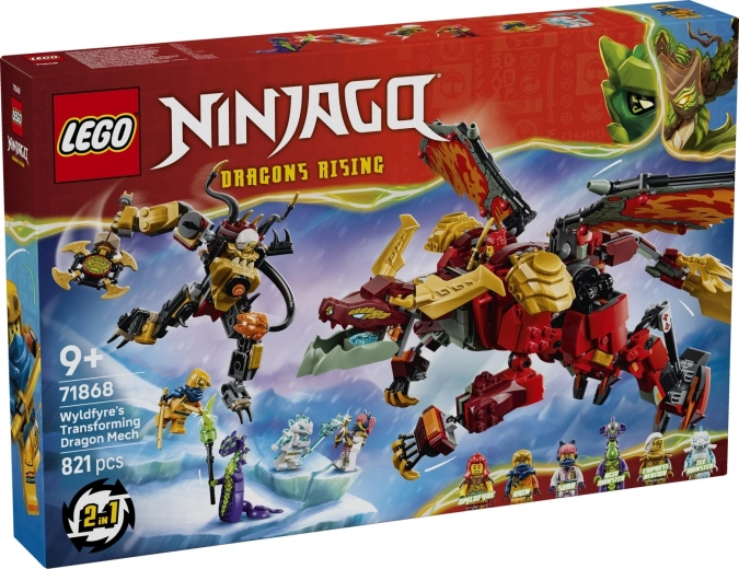 LEGO NINJAGO transformerende drakenmech van Wyldfyre