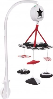 Canpol babies Contrasterende pluchen mobiel met melodieën SENSORY