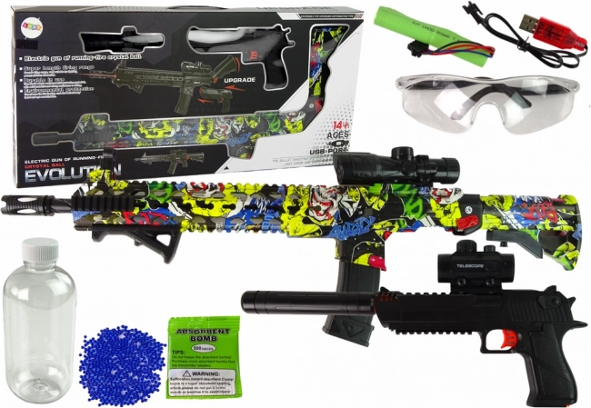 Karabijn / geweer - pistool op waterballen met accessoires