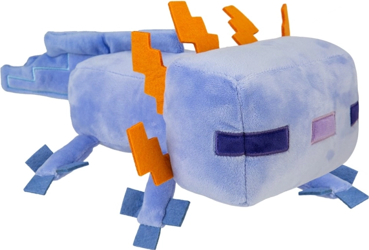 Minecraft knuffel-axolotl blauw 28 cm