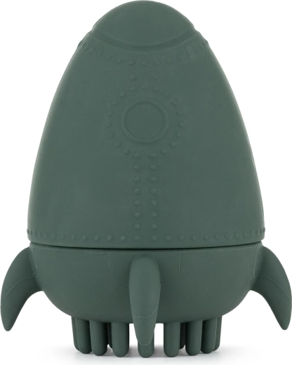Petite&Mars siliconen waterspeeltje met borsteltje Splashy Rocket intense oker 6m+