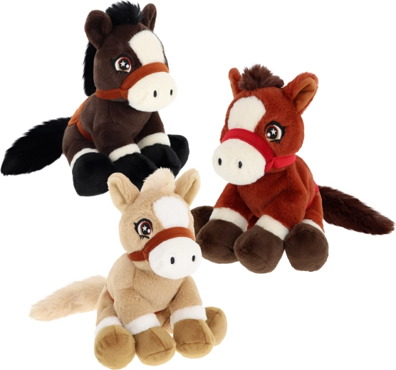Pluchen pony met lange staart 22 cm KEEL TOYS