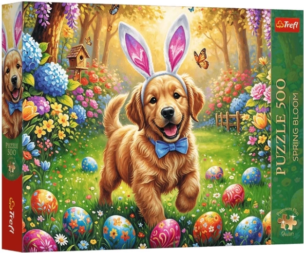 Trefl Premium Plus puzzel Spring Bloom: Paashond 500 stukjes