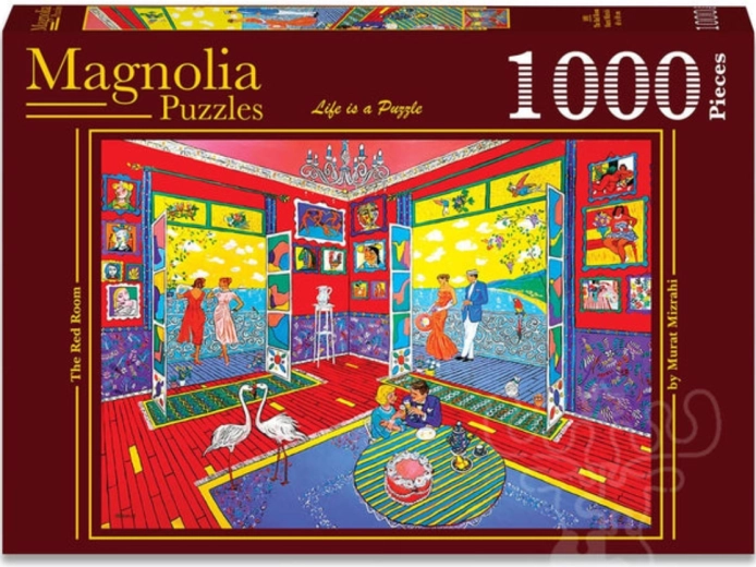 Magnolia-puzzel Rode kamer 1000 stukjes