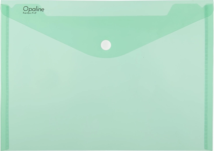 Polypropyleen mapje met drukknoop A4 Opaline, groen (180 µm, 5 stuks)